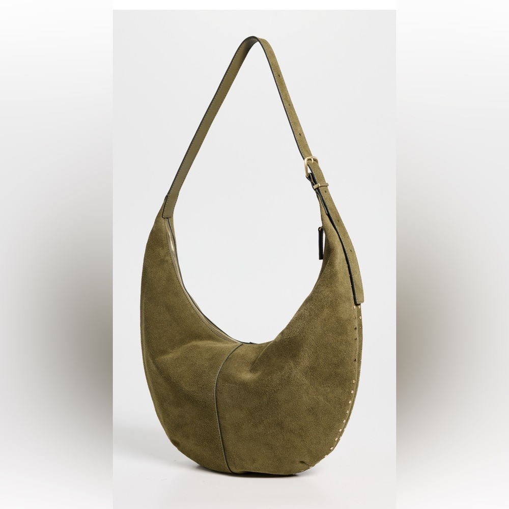 Madewell Suede Essentials Slouch Hobo Bag in Aged Olive - Picture 2 of 12